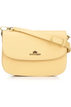 Wittchen Damska crossbody ze skóry naturalnej żółta