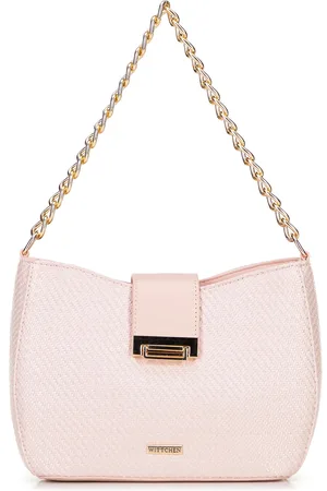 Wittchen Damska torebka crossbody pleciona różowa