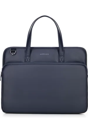 Wittchen Męska torba na laptopa 16” z imitacji skóry granatowa