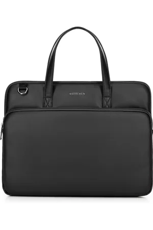 Wittchen Męska torba na laptopa 16” z imitacji skóry czarna