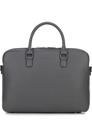 Wittchen Męska torba na laptopa 16" z imitacji skóry szara