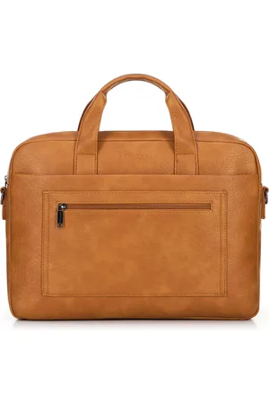 Wittchen Torba na laptopa 17" z imitacji skóry brązowa