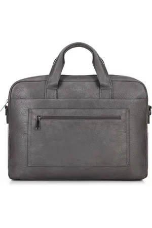 Wittchen Torba na laptopa 17" z imitacji skóry szara