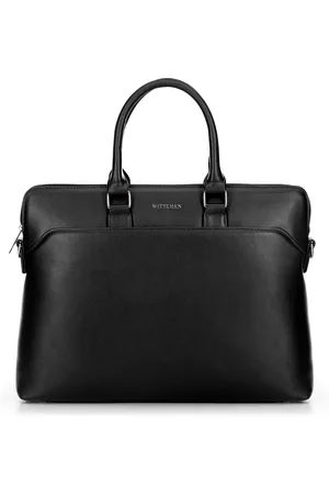 Wittchen Torba na laptopa 16” z imitacji skóry czarna