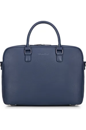 Wittchen Męska torba na laptopa 16" z imitacji skóry granatowa