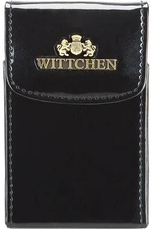 Wittchen Etui na wizytówki ze skóry lakierowanej pionowe