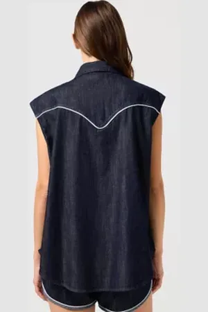 Wrangler Sleeveless Western Shirt