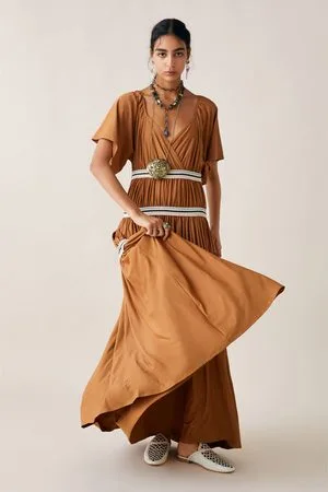Zara Sukienka z łączonych tkanin z marszczeniem z limitowanej edycji z kolekcji