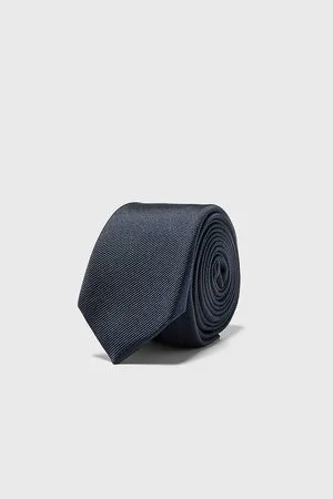 Zara Wąski krawat z tkaniny ottoman