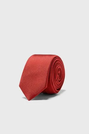 Zara Mężczyzna Krawaty - Wąski krawat z tkaniny ottoman