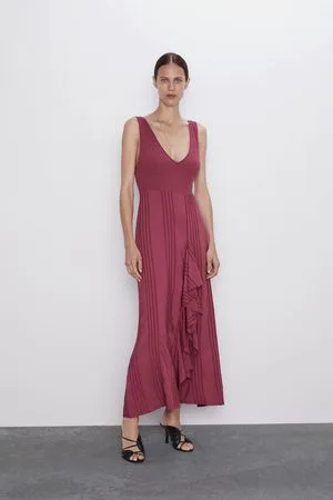 Zara Sukienka z łączonych tkanin