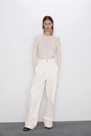 Zara Sweter z długimi rękawami z kolekcji basic