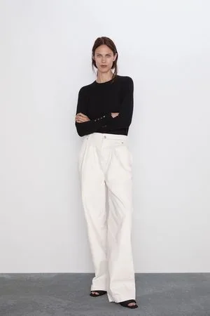 Zara Sweter z długimi rękawami z kolekcji basic